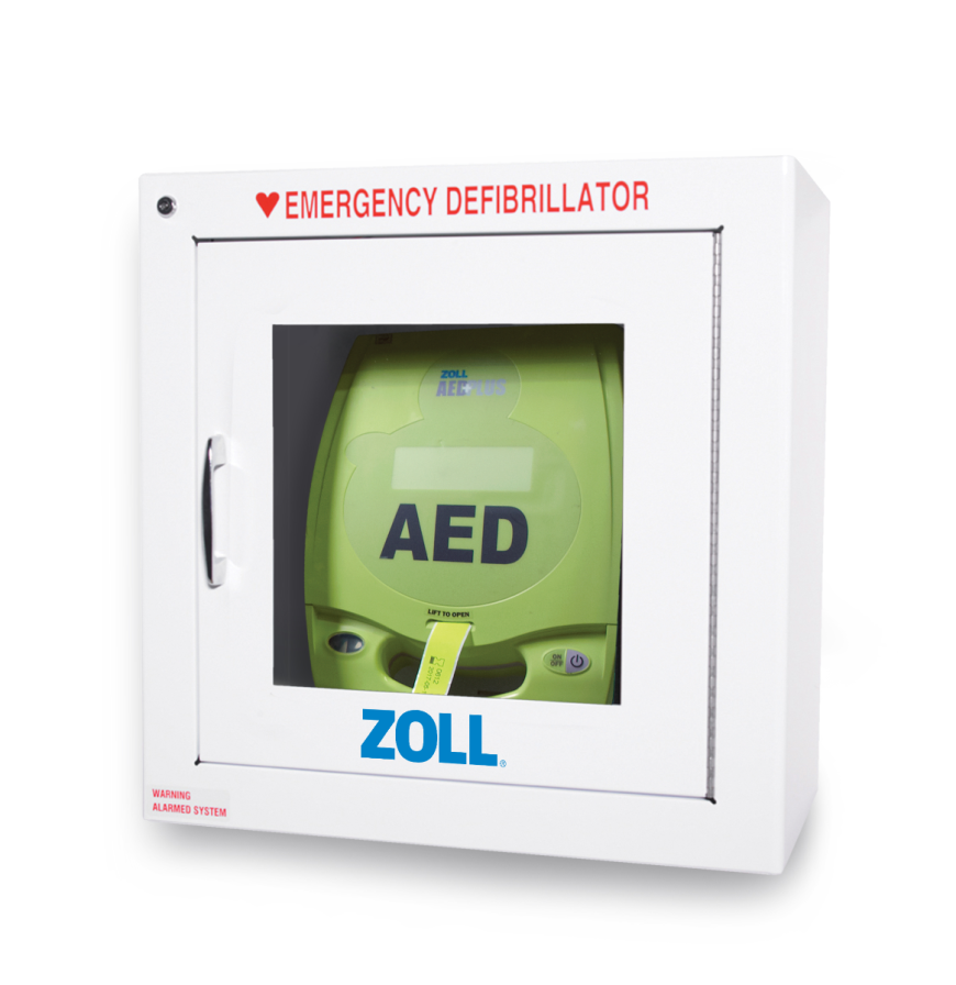 Zoll AED Plus OEM 9" Deep Metal Surface Mount Cabinet with Alarm