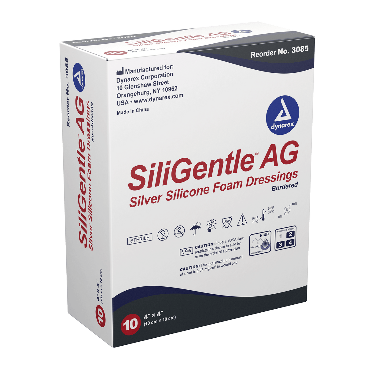 SiliGentle AG Silver Silicone Foam Dressing